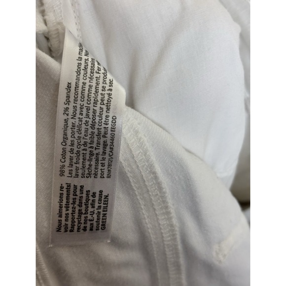 Eileen Fisher White Cotton Straight Jeans Womens‎ Size 6x28 - Picture 5 of 7